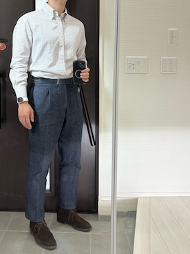 「アイテム（ブーツ）」を使った、Chrisさん（メンズ・180cm・30代）の秋コーディネート