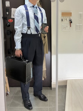 「Church's（チャーチ）の【Church's】DUBAI　EEB017 9XV F0AAB（ドレスシューズ、ブラック系）」を使った、Chrisさん（メンズ・180cm）の秋コーディネート