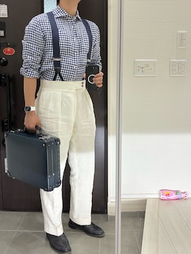 「Tricker's（トリッカーズ）のアイテム」を使った、Chrisさん（メンズ・180cm）の夏コーディネート