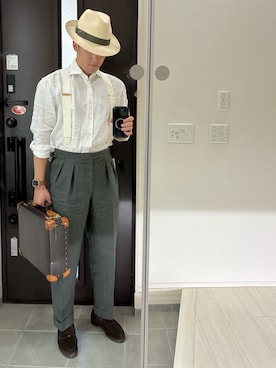 「アイテム（ローファー）」を使った、Chrisさん（メンズ・180cm・30代）の夏コーディネート