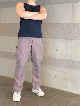 「アイテム（タンクトップ）」を使った、Chrisさん（メンズ・181cm・30代）の春コーディネート