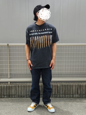 「アイテム（キャップ）」を使った、youさん（メンズ・168cm）の夏コーディネート