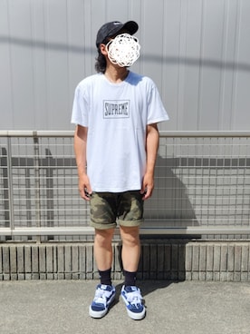「アイテム（スニーカー）」を使った、youさん（メンズ・168cm）の夏コーディネート
