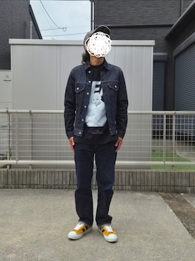 「アイテム（スニーカー）」を使った、youさん（メンズ・168cm）の秋コーディネート