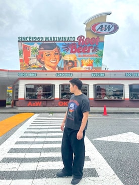 「アイテム（スニーカー）」を使った、DAISUKEさん（メンズ・169cm）の夏コーディネート