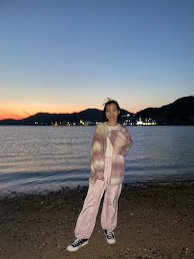 「RETRO GIRL（レトロガール）のアイテム（スウェット）」を使った、maiさん（レディース・163cm）の秋コーディネート