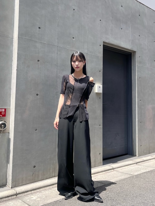 led.tokyo シアードッキングTシャツ セール】【led.tokyo】SHEER DOCKING TEE/シアードッキングT