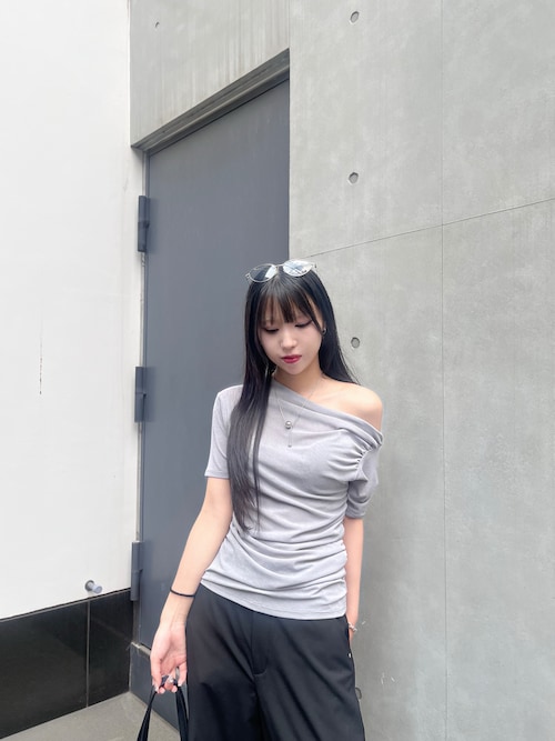 セール】【led.tokyo】ONE SHOULDER TOPS/ワンショルダー