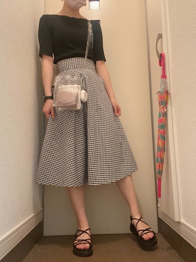 「JUNOAH」｜「アイテム（サンダル）」を使った、きらさん（レディース・163cm）の夏コーディネート