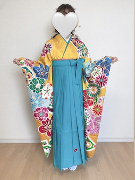 「アイテム（着物、イエロー系）」を使った、きらさん（レディース・163cm）の春コーディネート