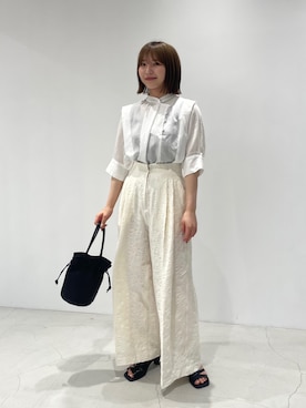 「PUBLIC TOKYO（パブリックトウキョウ）のアイテム（シャツ/ブラウス）」を使った、rinaさん（レディース・158cm）の春コーディネート