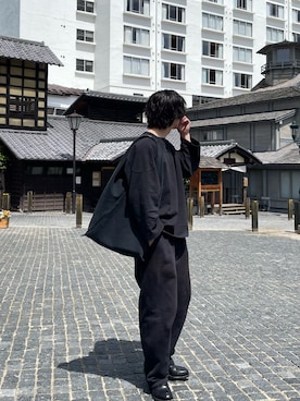 「FORMEのアイテム」を使った、日出さん（メンズ・177cm）の春コーディネート