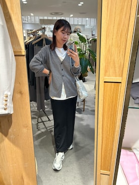 「アイテム（トートバッグ、シルバー系）」を使った、IGARASHI_166cmさん（レディース・166cm）の秋コーディネート