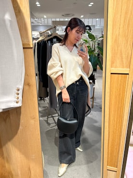 「アイテム（バンダナ/スカーフ）」を使った、IGARASHI_166cmさん（レディース・166cm）の秋コーディネート