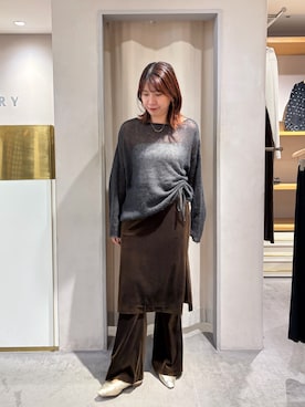 「ベロアスカート」｜IGARASHI_166cmさん（レディース・166cm）の秋コーディネート