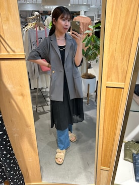 「アイテム（テーラードジャケット）」を使った、IGARASHI_166cmさん（レディース・166cm）の夏コーディネート