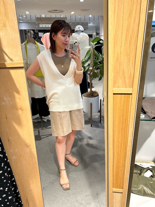 【Binary01】ナーフリネンハーフパンツ Safari5月号掲載】【セットアップ可】リネンイージーハーフ