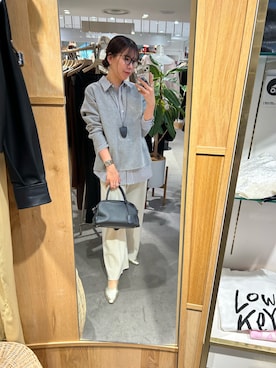 「ギンガムチェックシャツ」｜IGARASHI_166cmさん（レディース・166cm）の秋コーディネート