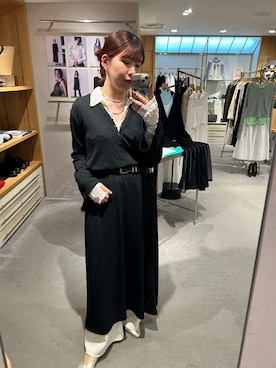 「pasteripのアイテム（トップス、ホワイト系）」を使った、IGARASHI_166cmさん（レディース・166cm）の春コーディネート