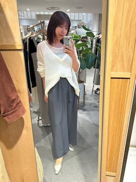 「グレーパンツ」｜IGARASHI_166cmさん（レディース・166cm）の秋コーディネート