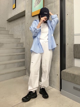 「URBAN RESEARCH（アーバンリサーチ）のアイテム（キャップ）」を使った、Rinkaさん（レディース・160cm）の秋コーディネート