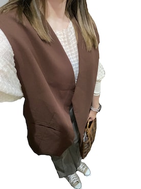 「EMMEL REFINES（エメルリファインズ）のアイテム（その他アウター）」を使った、まあぽぽさん（レディース・157cm）の秋コーディネート