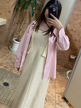 「Kastane」｜「アイテム（ジャンパースカート）」を使った、まあぽぽさん（レディース・157cm）の春コーディネート
