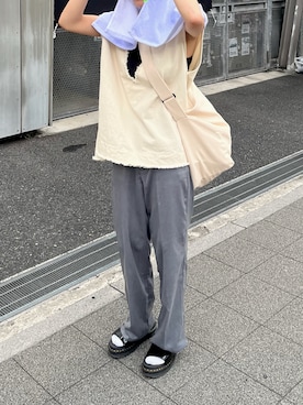 「ap retro（アプレトロ）のアイテム（ベスト）」を使った、ゴンザレスさん（レディース・160cm）の夏コーディネート