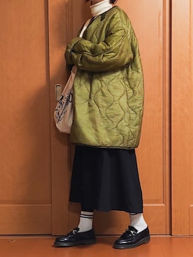 「エコバッグ」｜「アイテム（ナイロンジャケット）」を使った、zyun1977bさん（レディース・163cm）の冬コーディネート
