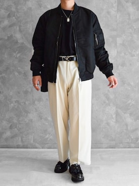 「Calvin Klein（カルバン・クライン）のアイテム（その他アウター）」を使った、つね。さん（メンズ・174cm）の秋コーディネート