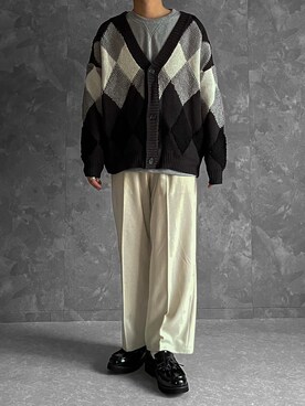 「RUUBON（ルーボン）のアイテム（ローファー）」を使った、つね。さん（メンズ・174cm）の冬コーディネート