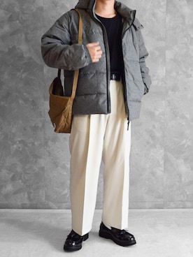 「Confirm（コンファーム）のアイテム（ブルゾン）」を使った、つね。さん（メンズ・174cm）の秋コーディネート