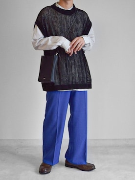 「ごきげんウィーク」｜「アイテム（ローファー）」を使った、つね。さん（メンズ・174cm）の春コーディネート