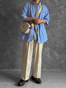 「ジーユー」｜つね。さん（メンズ・174cm）の夏コーディネート