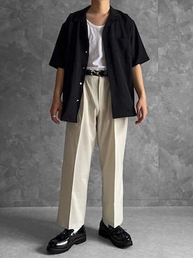 「RUUBON（ルーボン）のアイテム（ローファー）」を使った、つね。さん（メンズ・174cm）の春コーディネート