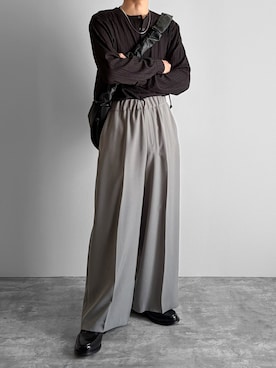 「WYM LIDNM（ウィム バイ リドム）のアイテム」を使った、つね。さん（メンズ・174cm）の春コーディネート