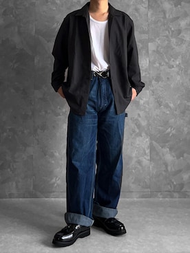 「RUUBON（ルーボン）のアイテム（ローファー）」を使った、つね。さん（メンズ・174cm）の春コーディネート