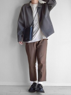 「ジーユーコーデ」｜「アイテム（その他）」を使った、つね。さん（メンズ・174cm）の秋コーディネート