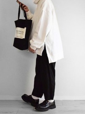 「Ellno Loset（エルノロゼット）のアイテム（スウェット）」を使った、つね。さん（メンズ・174cm）の秋コーディネート