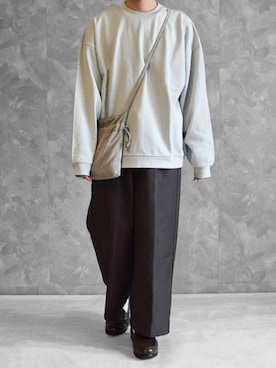 「RUUBON（ルーボン）のアイテム（スウェット）」を使った、つね。さん（メンズ・174cm）の秋コーディネート