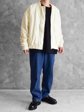 「GLOSTER（グロスター）のアイテム（ジャケット/アウター）」を使った、つね。さん（メンズ・174cm）の秋コーディネート