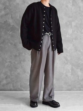 「RUUBON（ルーボン）のアイテム（ローファー）」を使った、つね。さん（メンズ・174cm）の冬コーディネート