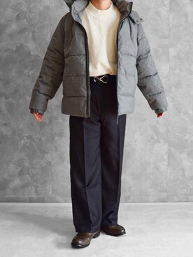 「Confirm（コンファーム）のアイテム（ブルゾン）」を使った、つね。さん（メンズ・174cm）の冬コーディネート