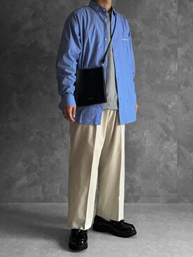 「RUUBON（ルーボン）のアイテム（ローファー）」を使った、つね。さん（メンズ・174cm）の春コーディネート