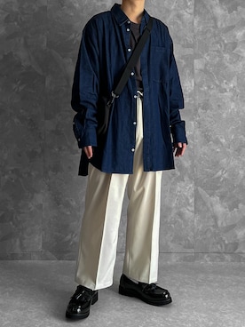 「RUUBON（ルーボン）のアイテム（ローファー）」を使った、つね。さん（メンズ・174cm）の春コーディネート
