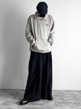 「アイテム（キャップ）」を使った、つね。さん（メンズ・174cm）の秋コーディネート