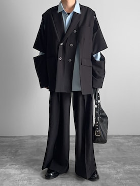 「UNE MANSION（ユヌマンション）のアイテム」を使った、つね。さん（メンズ・174cm）の春コーディネート