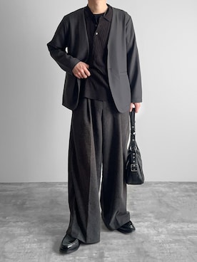 「アイテム（セットアップ）」を使った、つね。さん（メンズ・174cm）の春コーディネート