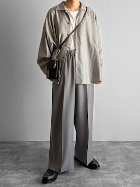 「Lui's（ルイス）のアイテム（スラックス）」を使った、つね。さん（メンズ・174cm）の春コーディネート