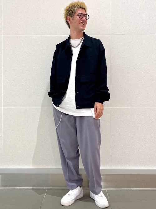 セール】テクスチャーTRインタックワイドパンツ（スラックス